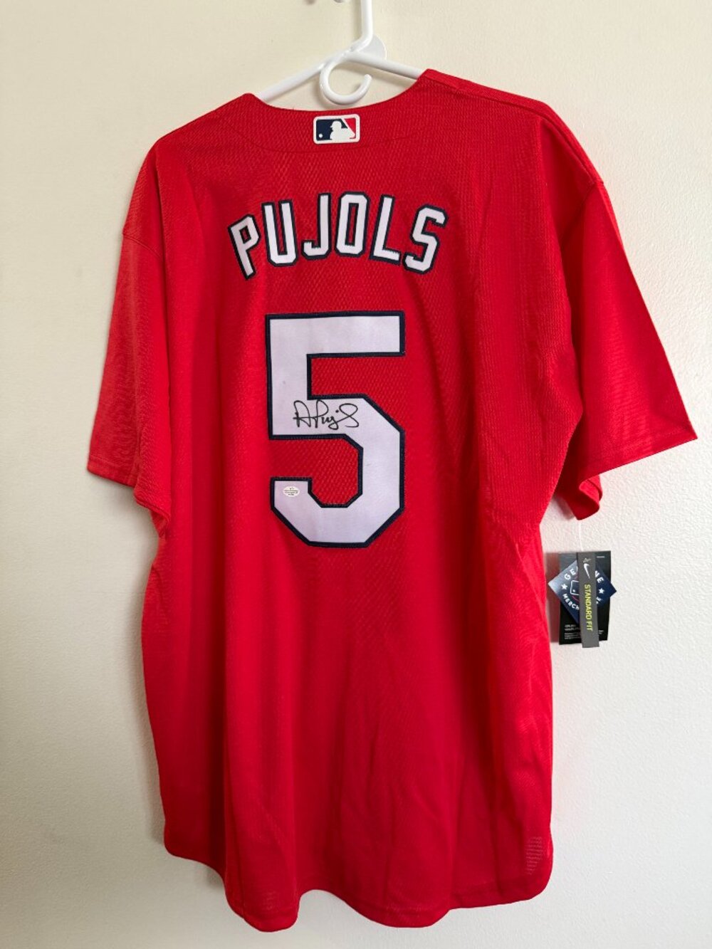 ALBERT PUJOLS SIGNED ST LOUIS CARDINALS AUTOGRAPHED NIKE JERSEY W/COA - XL 18-01